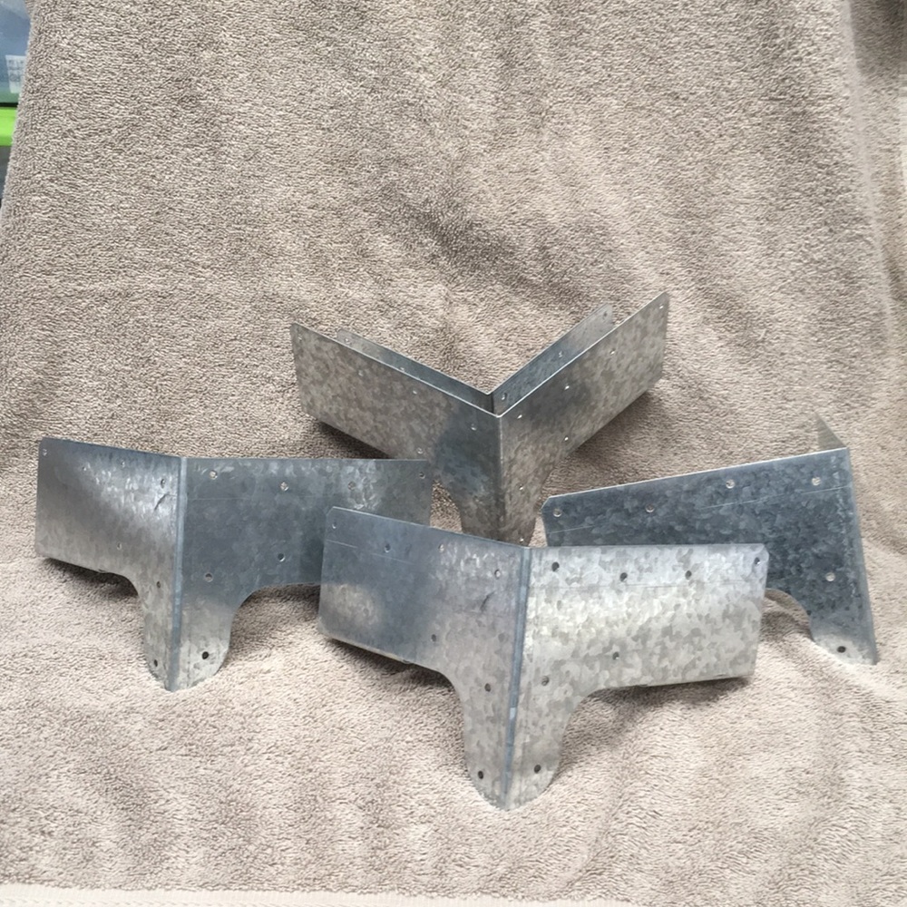 Set of 4 Rigid Galvanized Corner Connectors